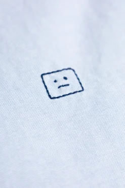 Acne Button-Up Shirt Face Skjorte Lyseblå