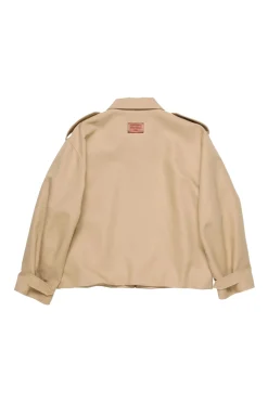 Acne Cotton Satin Jacket Jakke Beige