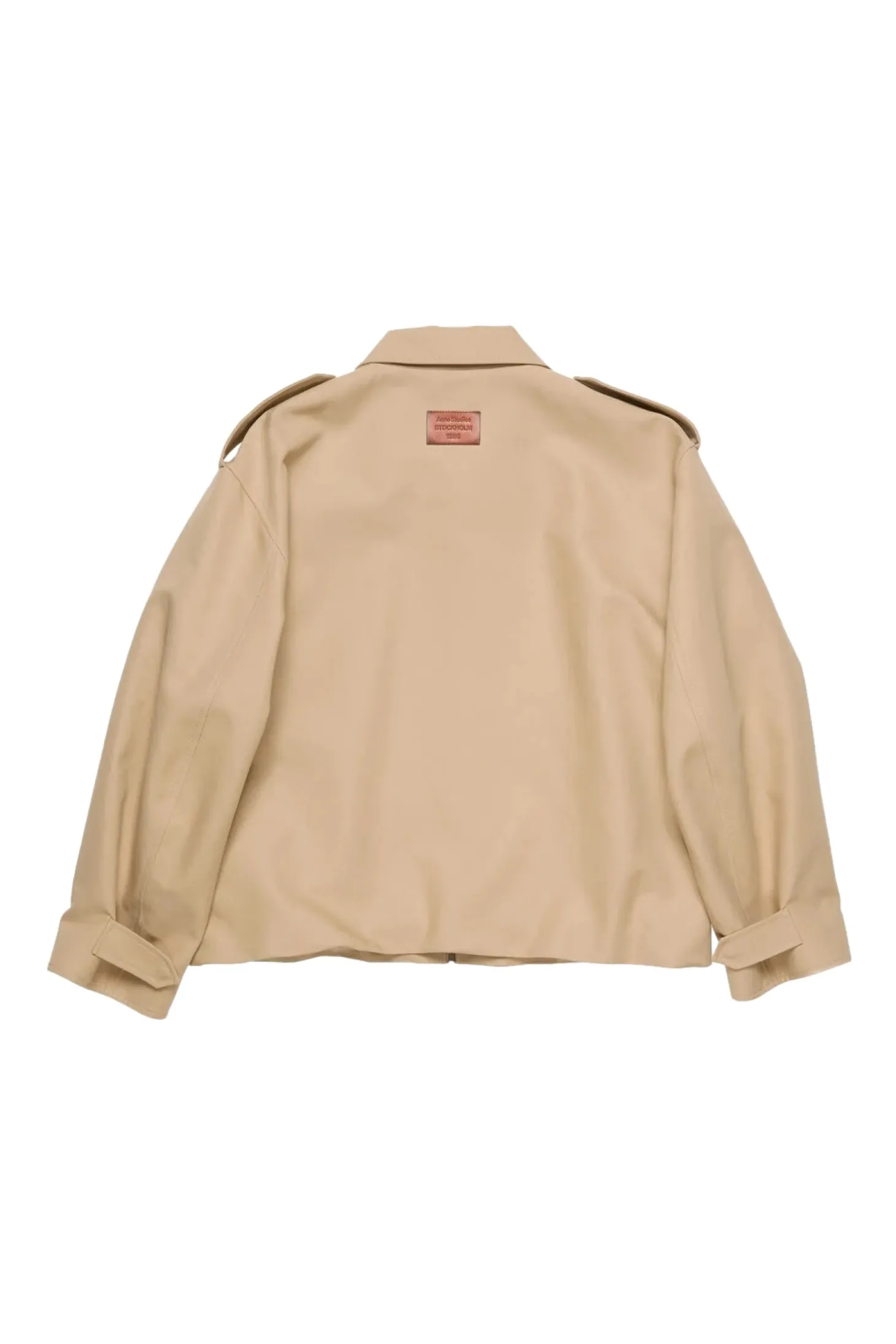 Acne Cotton Satin Jacket Jakke Beige
