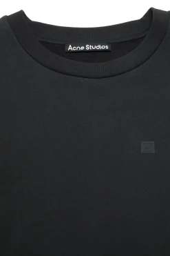 Acne Crew Neck Fleece Sweater Face Genser Sort