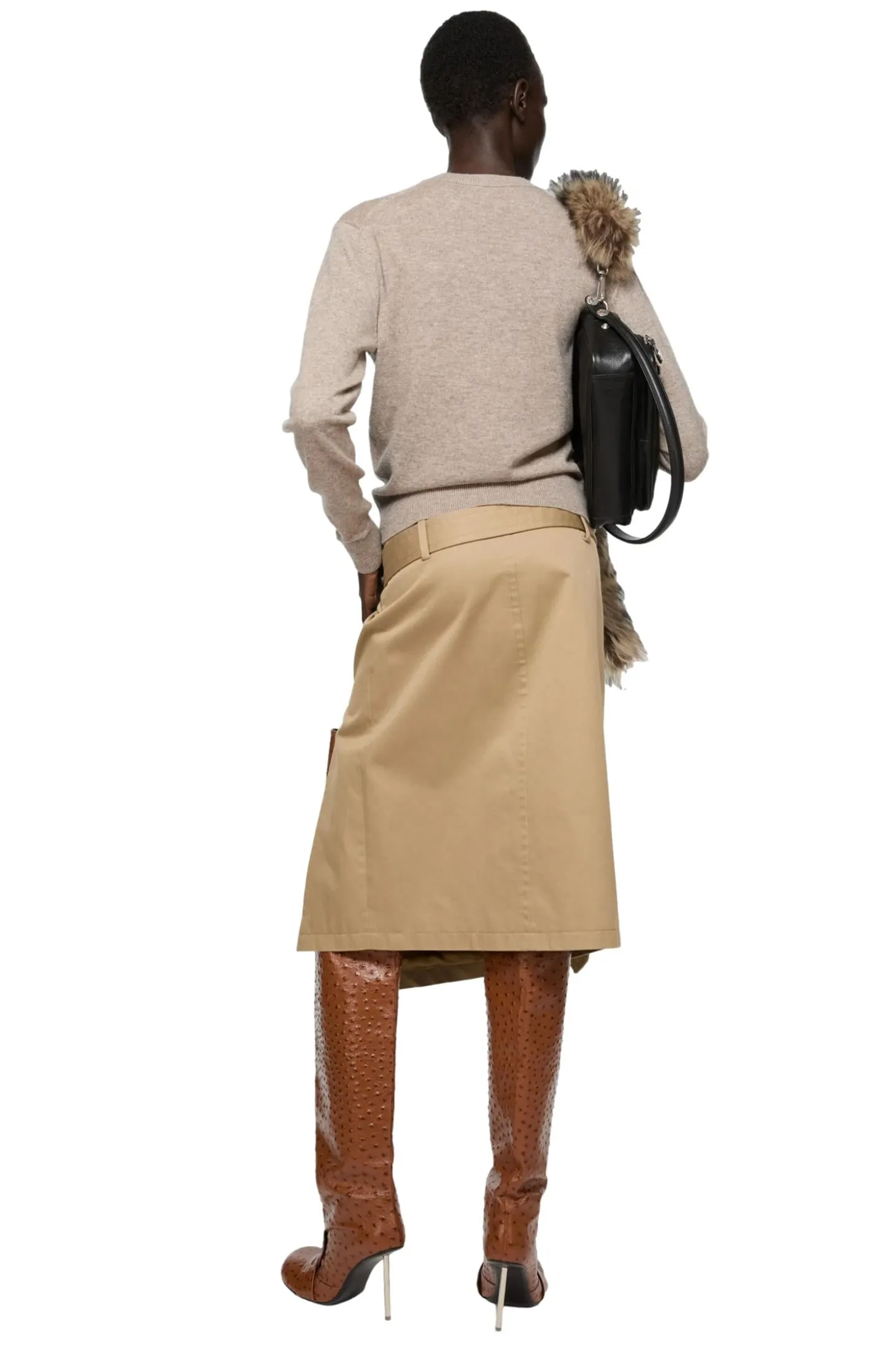 Acne Crewneck Jumper Yak Wool Genser Beige