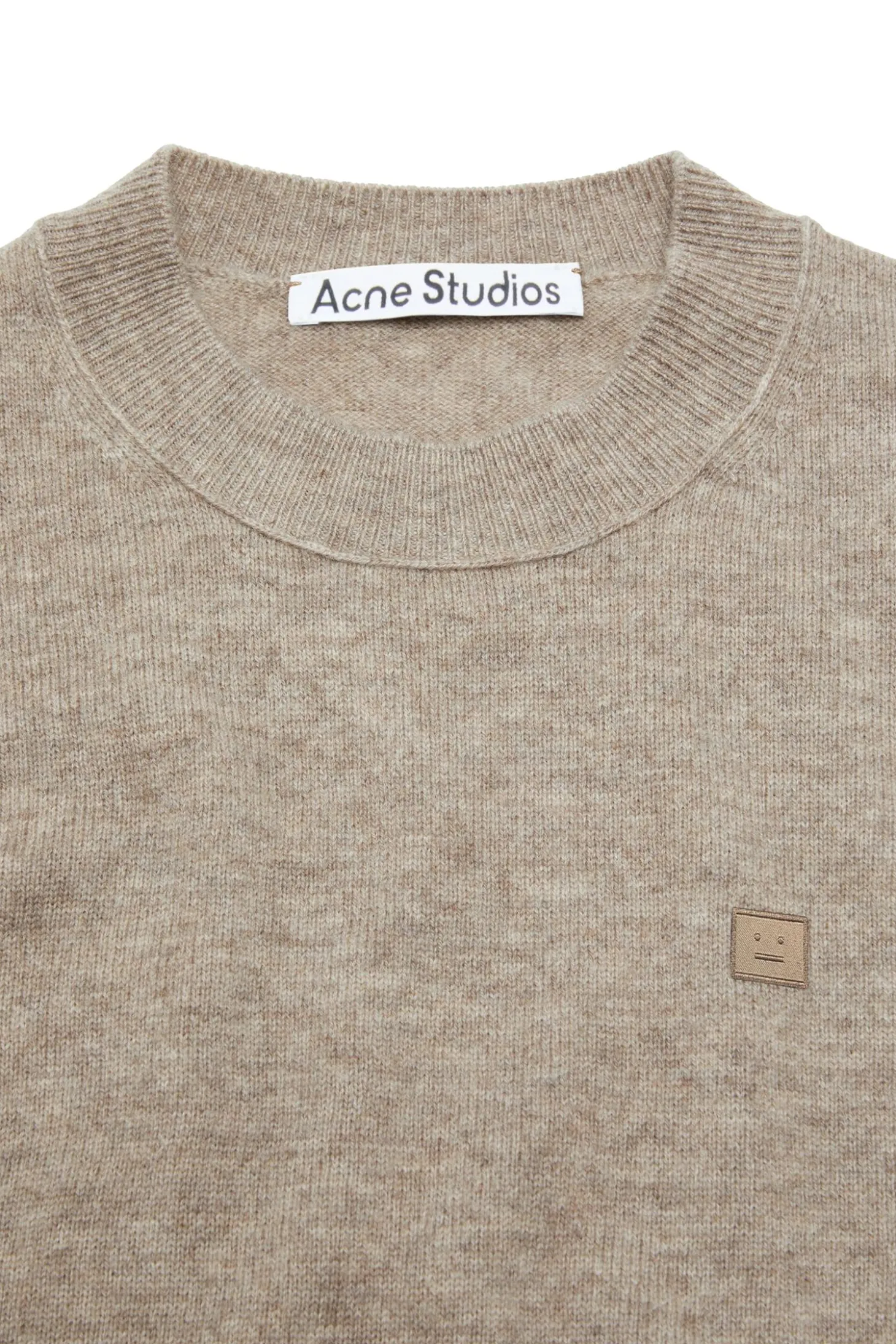 Acne Crewneck Jumper Yak Wool Genser Beige