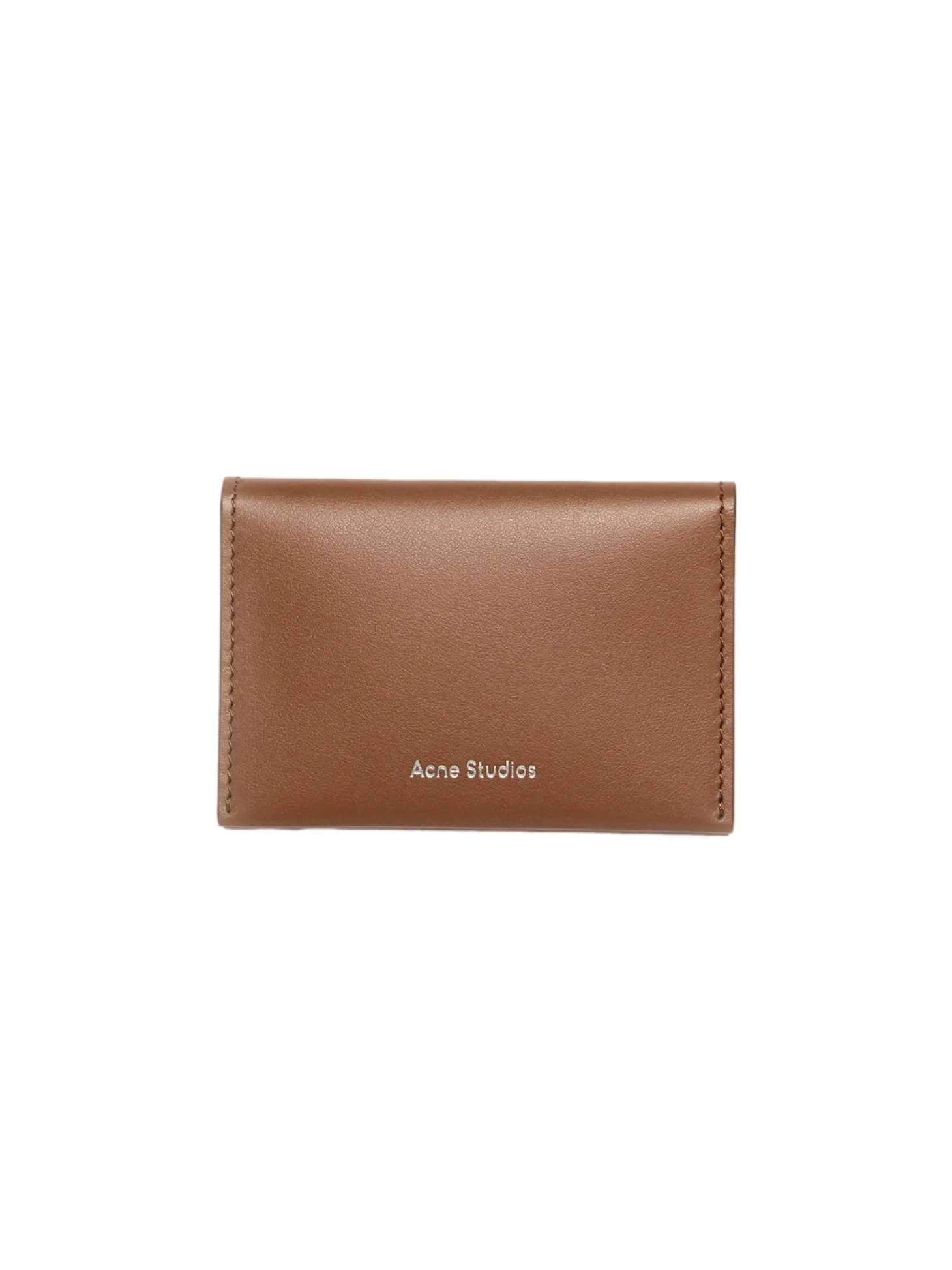 Acne Folded Leather Wallet Lommebok Brun