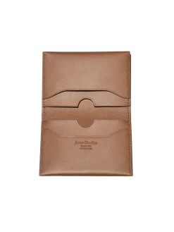 Acne Folded Leather Wallet Lommebok Brun