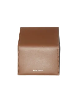 Acne Folded Leather Wallet Lommebok Brun