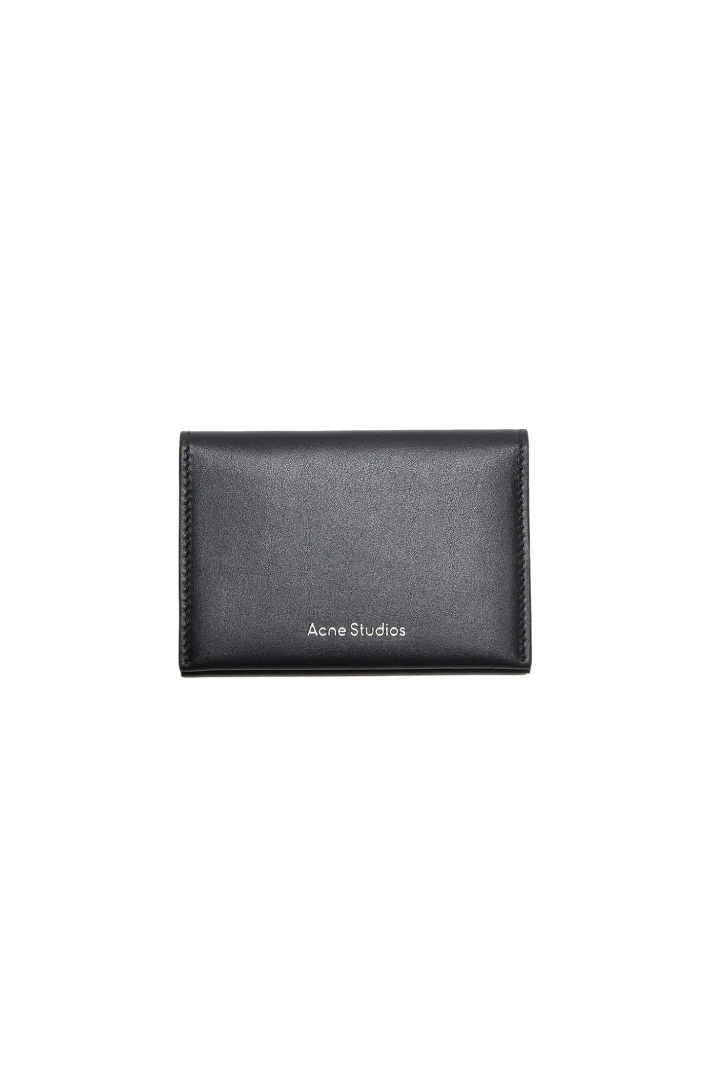 Acne Folded Leather Wallet Lommebok Sort