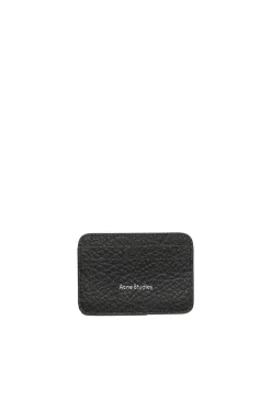 Acne Leather Card Holder Lommebok Sort