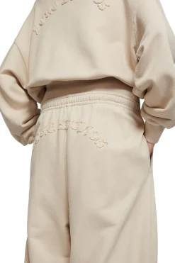 Acne Logo Sweatpants Bukse Beige Grå