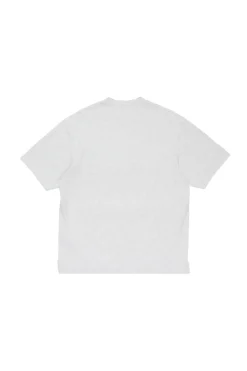 Acne Logo T-Shirt - Relaxed Fit T-shirt Lysegrå