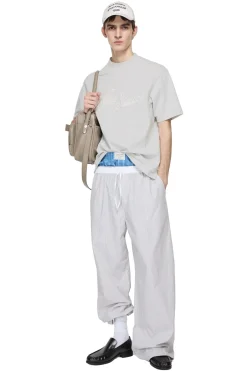 Acne Logo T-Shirt - Relaxed Fit T-shirt Lysegrå