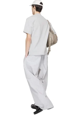 Acne Logo T-Shirt - Relaxed Fit T-shirt Lysegrå