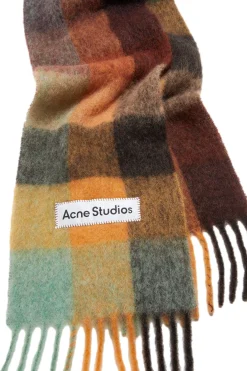 Acne MOHAIR CHECKED SCARF Skjerf Mønster