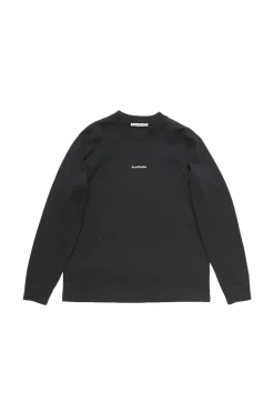 Acne New Logo Longsleeve Genser Vasket Sort