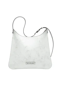 Acne Platt Shoulder Bag Veske Hvit Mønster