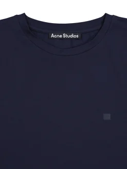 Acne Regular Fit Face T-Shirt T-shirt Navy