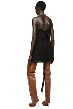 Acne Silk Dress Kjole Sort