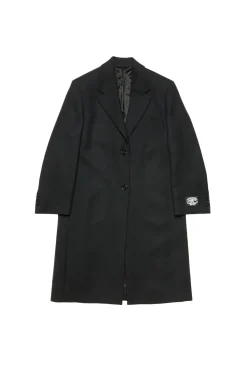 Acne Single-Breasted Wool Coat Jakke Sort