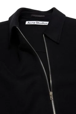 Acne Wool Zipper Jacket Jakke Sort