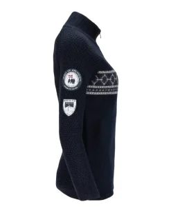 Amundsen Boiled Ski Sweater Womens Genser Blå Mønster