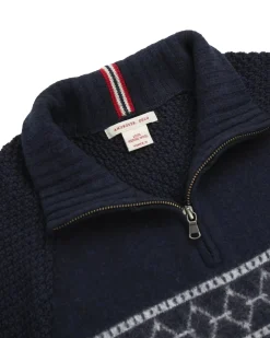 Amundsen Boiled Ski Sweater Womens Genser Blå Mønster