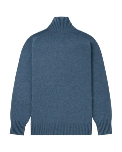 Amundsen Deck Half Zip Mens Genser Melert Blå