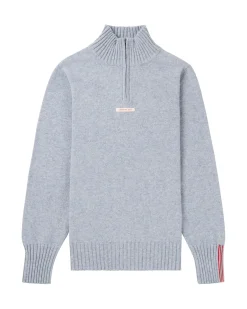 Amundsen Deck Half Zip Womens Genser Lys Blå Melert