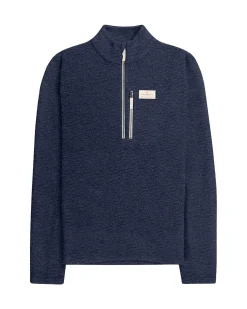 Amundsen Hut Halfzip Mens Genser Mørkeblå