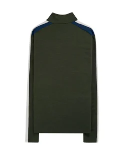 Amundsen 5Mila Half Zip Womens Stripe Genser Oliven