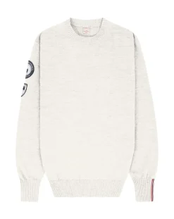 Amundsen Peak Crew Neck Mens Genser Off-White