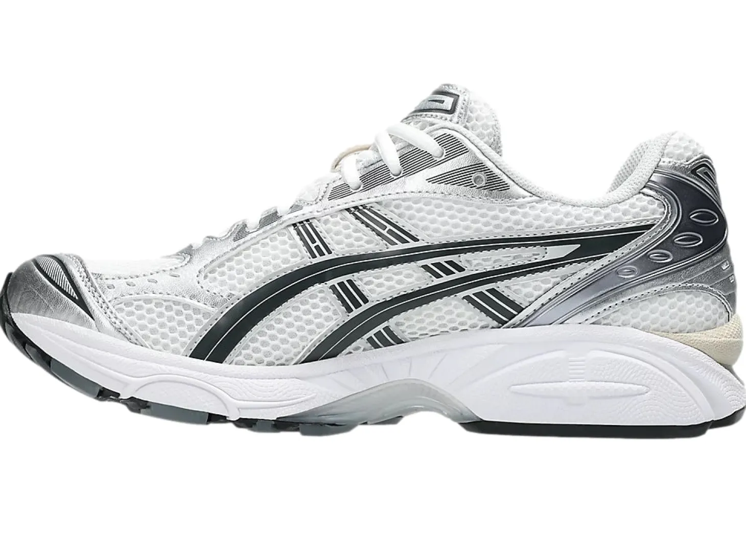 Asics GEL- KAYANO 14 White/Graphite Grey Sko Hvit Og Sølv
