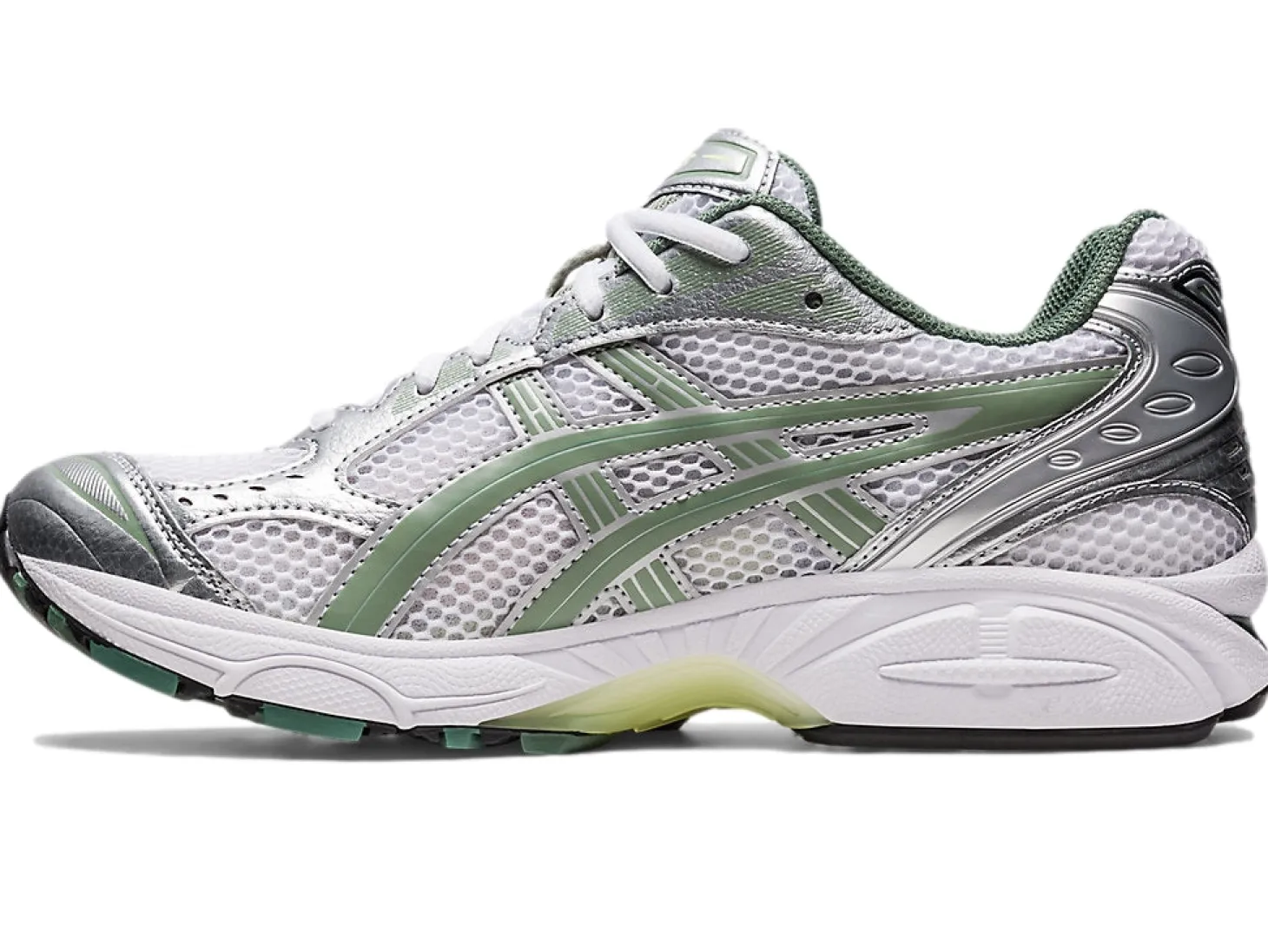 Asics GEL- KAYANO 14 White/Slate Grey Sko Grønn