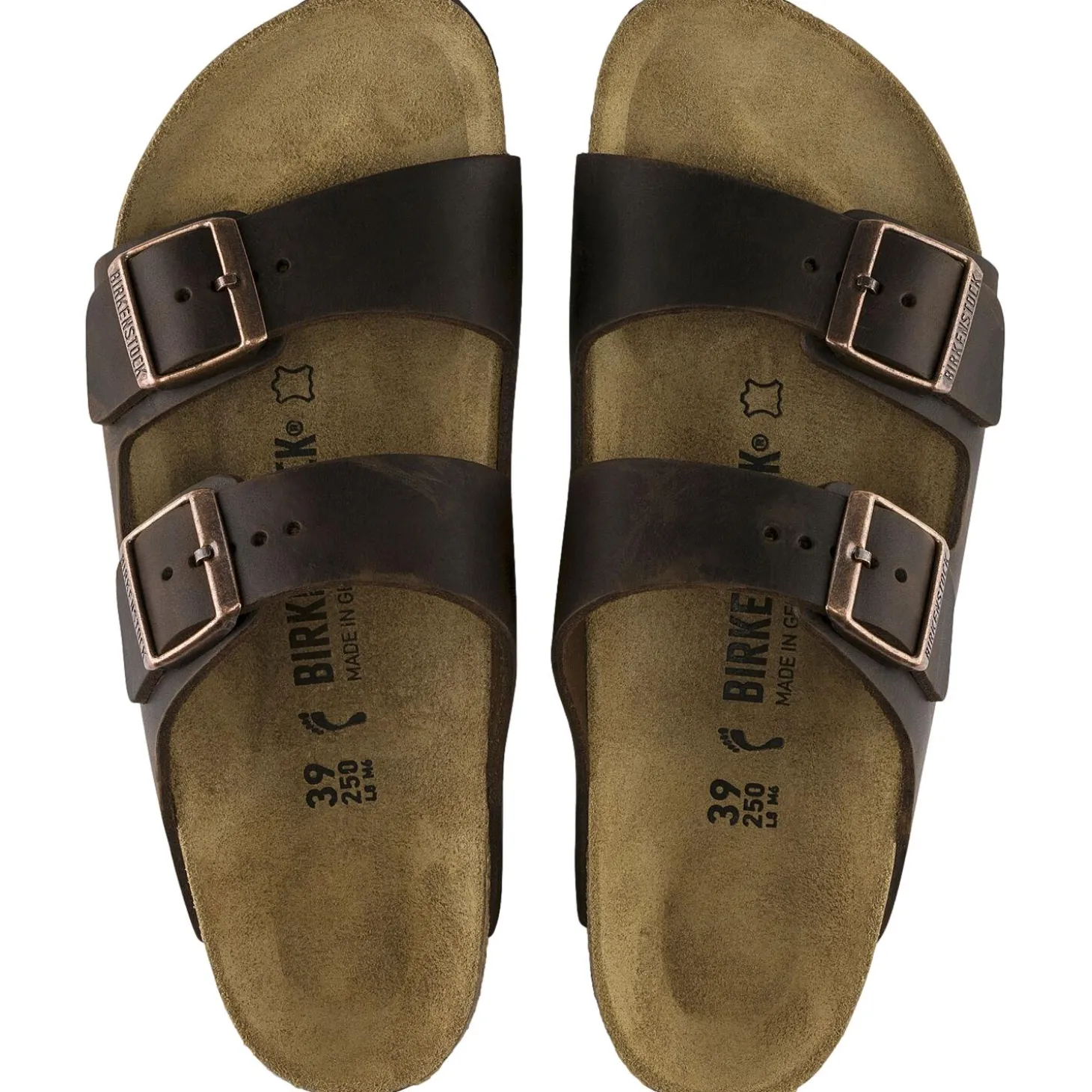Birkenstock Arizona Oiled Leather Regular Habana Sko Mørkebrun