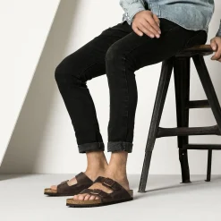 Birkenstock Arizona Oiled Leather Narrow Habana Sko Mørkebrun