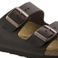 Birkenstock Arizona Oiled Leather Narrow Habana Sko Mørkebrun