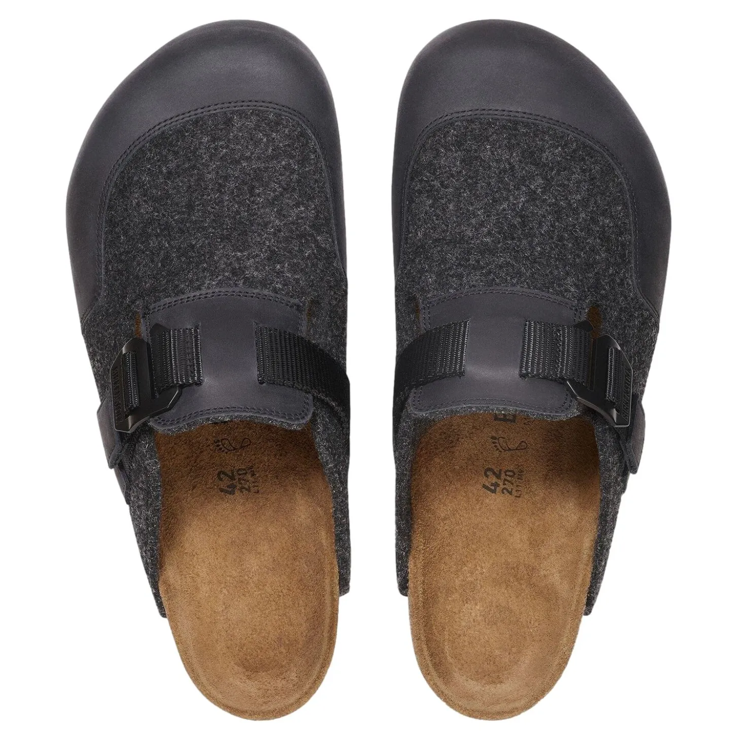 Birkenstock Boston Nova Felt Sko Mørkegrå