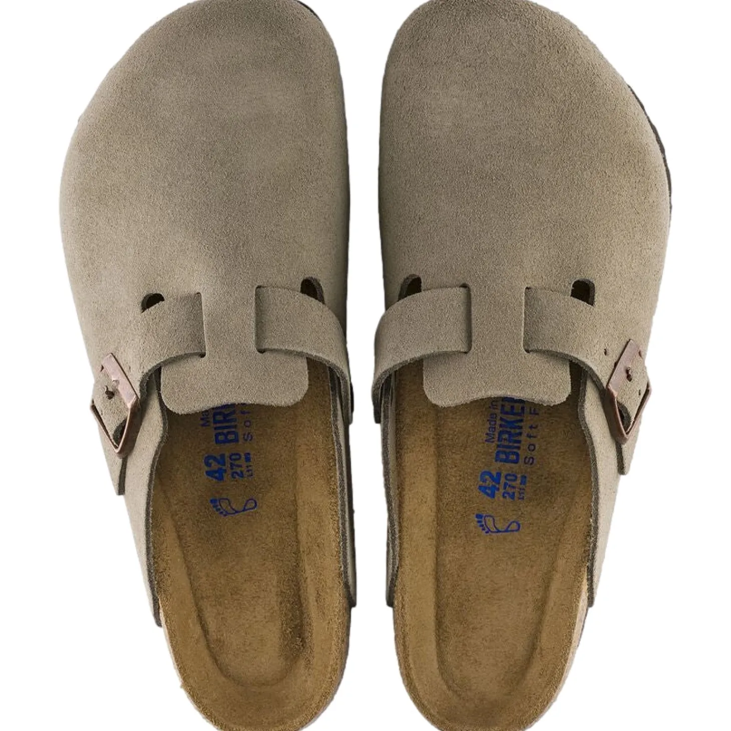 Birkenstock Boston SFB Suede Narrow Taupe Sko Taupe