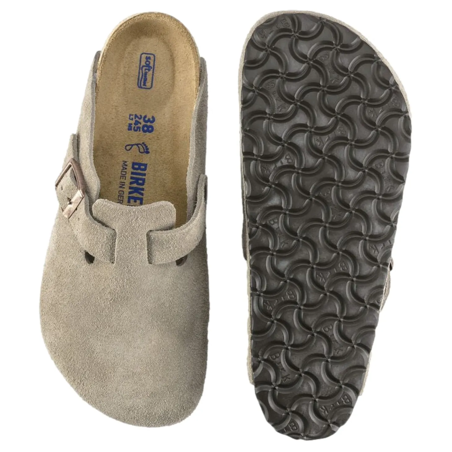 Birkenstock Boston SFB Suede Narrow Taupe Sko Taupe