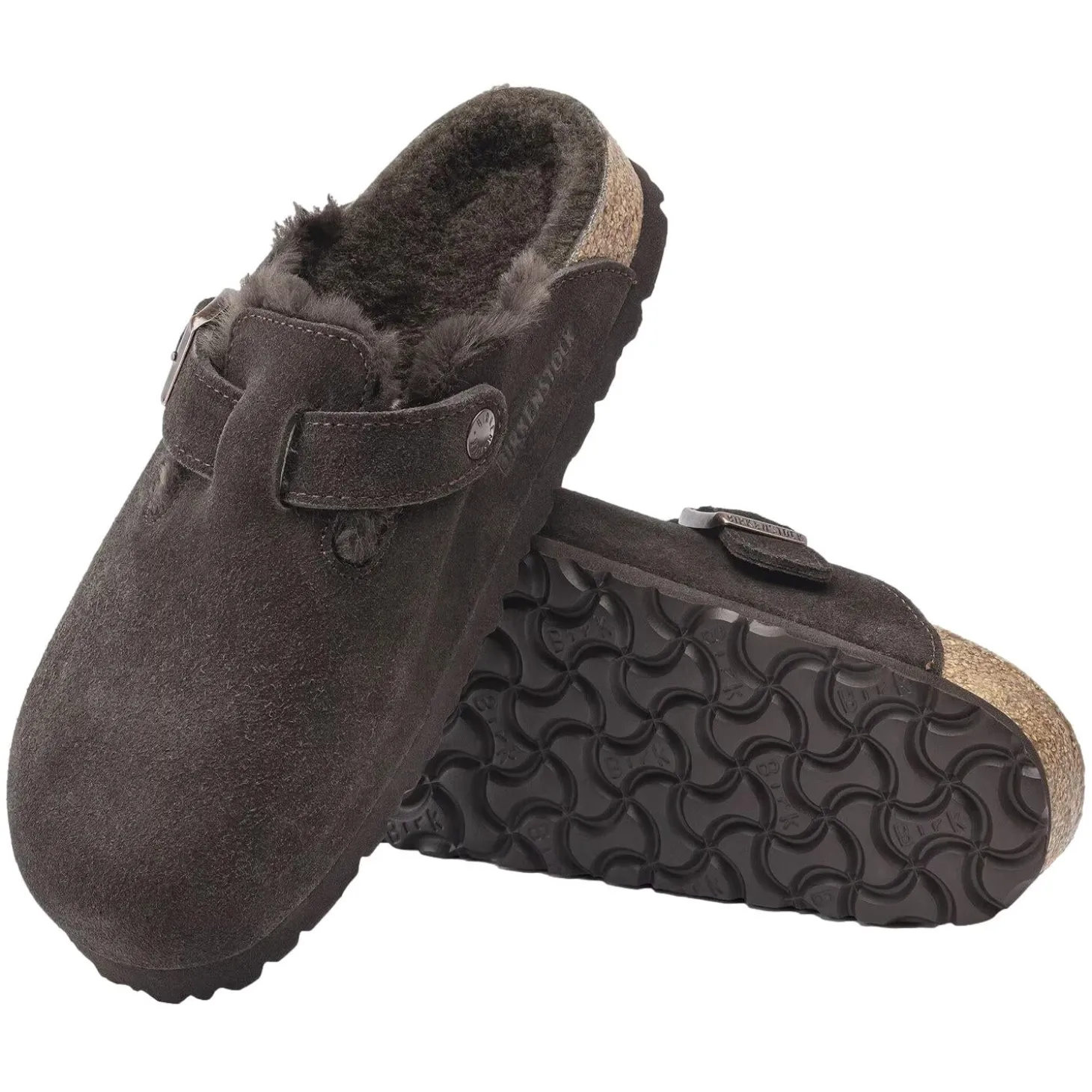 Birkenstock Boston Shearling Narrow Mocca Sko Brun