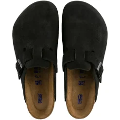 Birkenstock Boston Suede Narrow Black Sko Sort