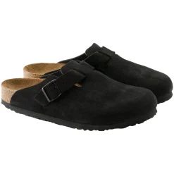 Birkenstock Boston Suede Narrow Black Sko Sort