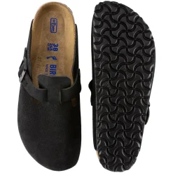 Birkenstock Boston Suede Narrow Black Sko Sort