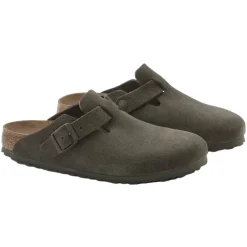 Birkenstock Boston Suede Regular Thyme Sko Grønn