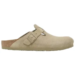 Birkenstock Boston Suede Narrow Faded Khaki Sko Khaki
