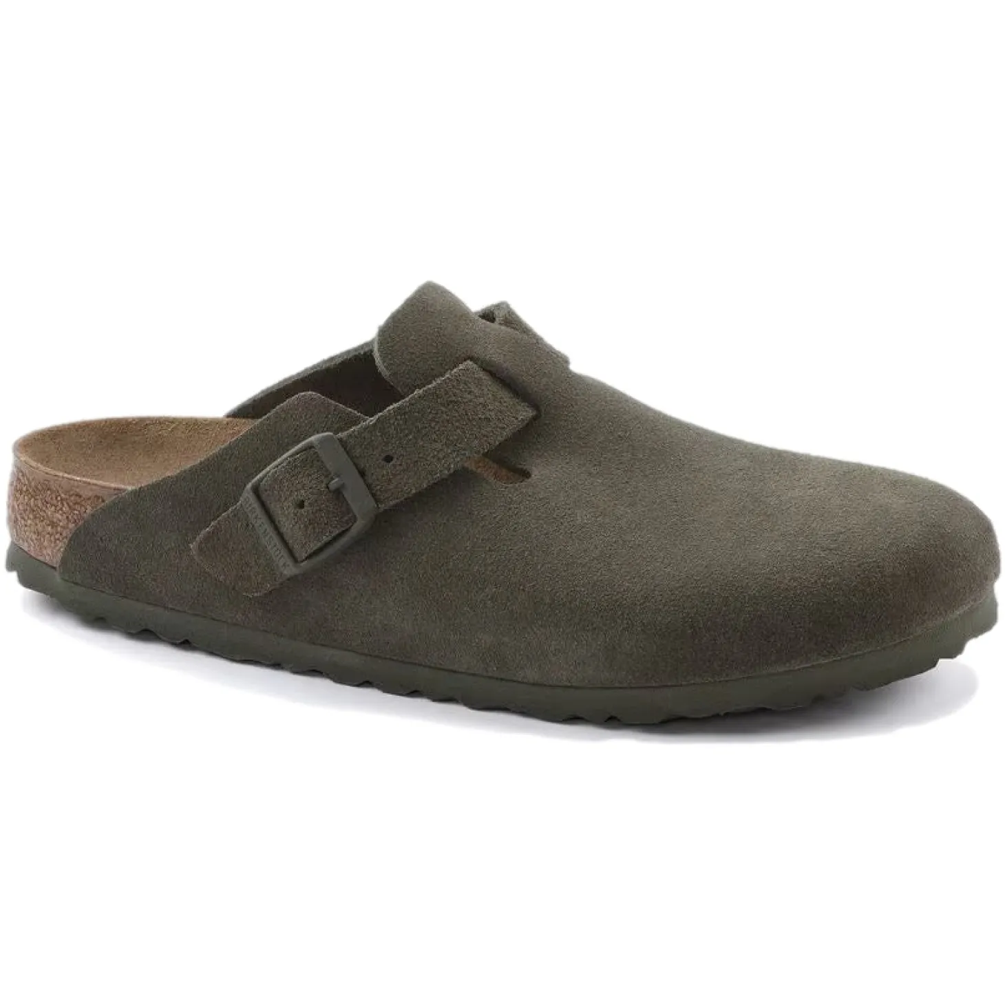 Birkenstock Boston Suede Narrow Thyme Sko Grønn
