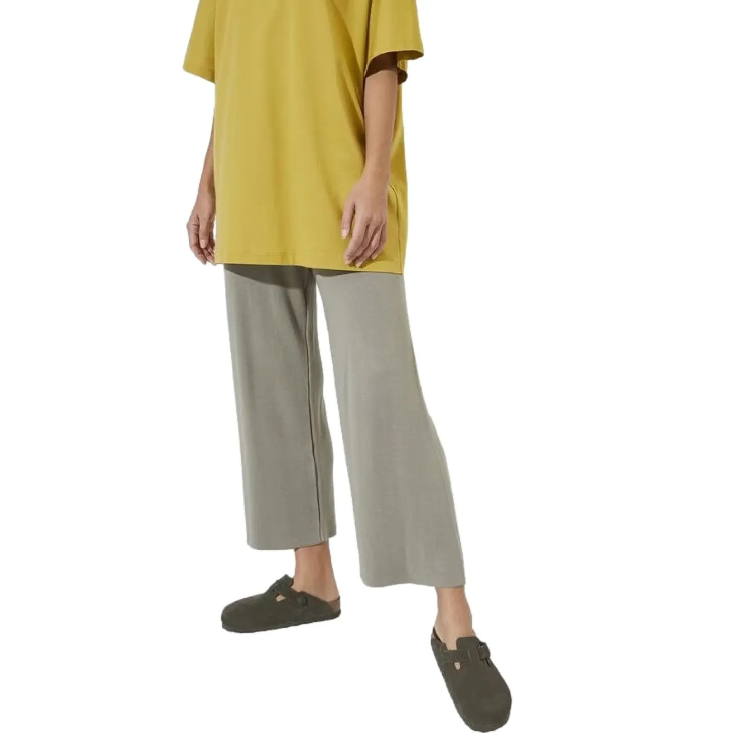 Birkenstock Boston Suede Narrow Thyme Sko Grønn