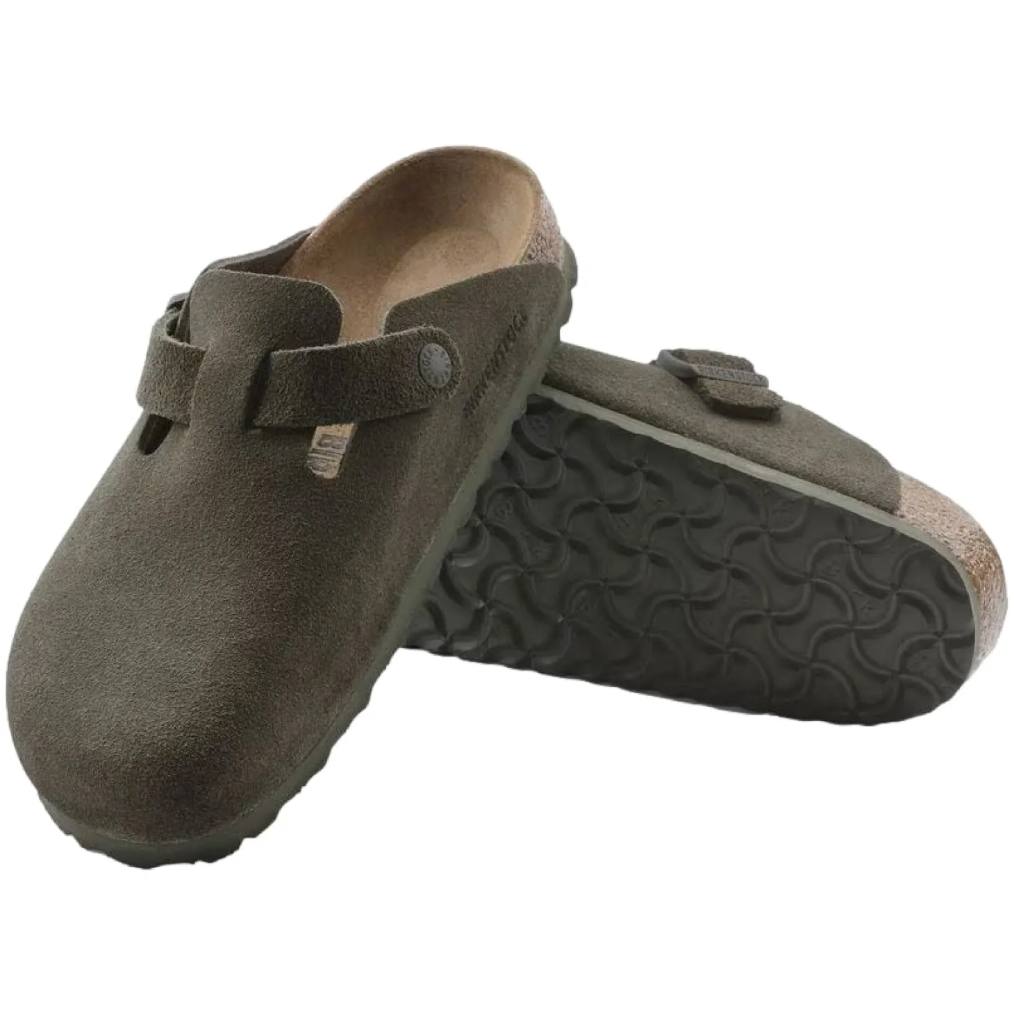 Birkenstock Boston Suede Narrow Thyme Sko Grønn