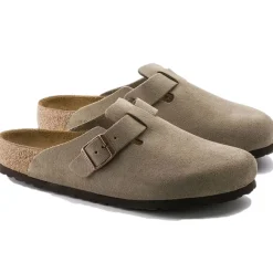Birkenstock Boston Suede Regular Taupe Sko Taupe