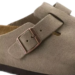 Birkenstock Boston Suede Regular Taupe Sko Taupe