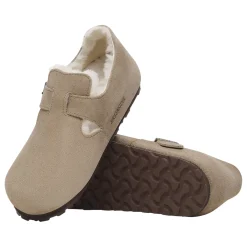Birkenstock London Shearling Narrow Taupe Sko Taupe