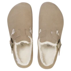 Birkenstock London Shearling Narrow Taupe Sko Taupe